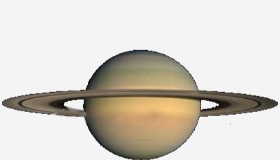 Saturn with the golden proportions with its rings